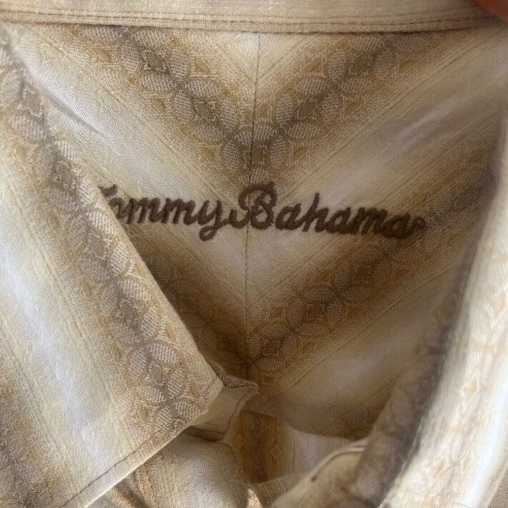 Tommy Bahama Western Striped Star Pattern Button Cotton Long Sleeve Shirt Large - Picture 5 of 6